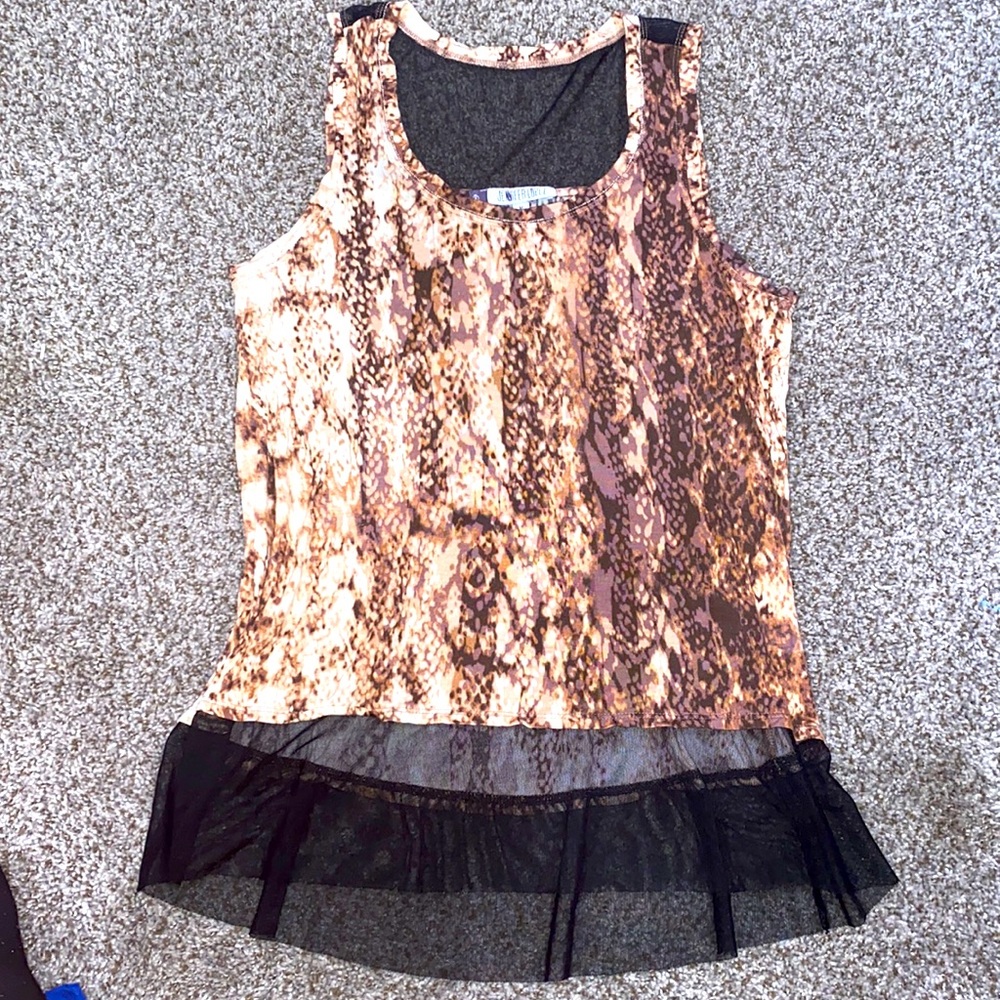 J.Lo pattern tank NEVER WORN